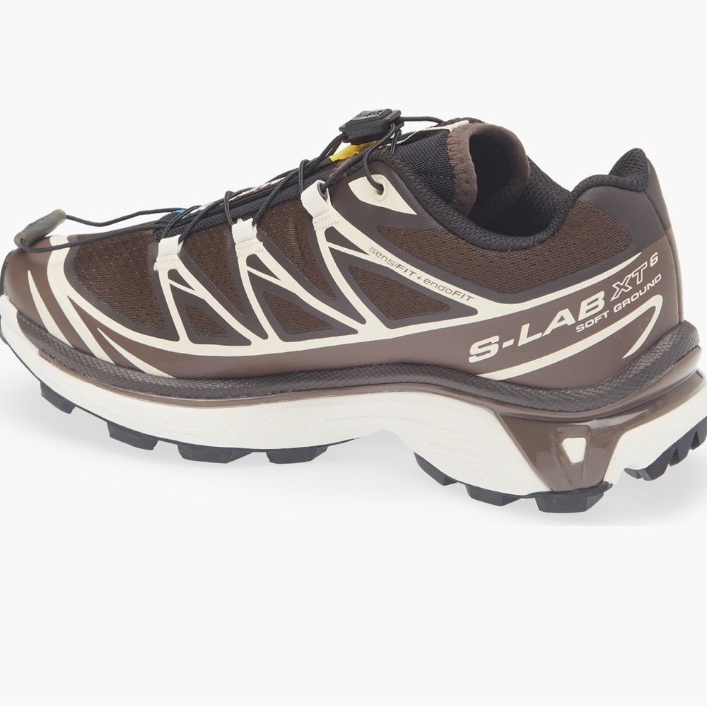 Salomon Brown and Cream Trail Shoes - Picture 6 of 7